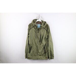 Vintage Under Armour Womens Large Ripstop Full Zip Hooded Windbreaker Jacket